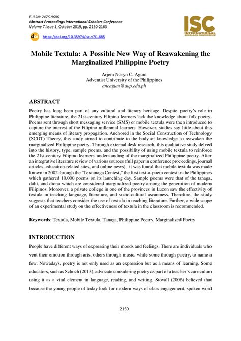 Mobile Textula: A Possible New Way of Reawakening the  .